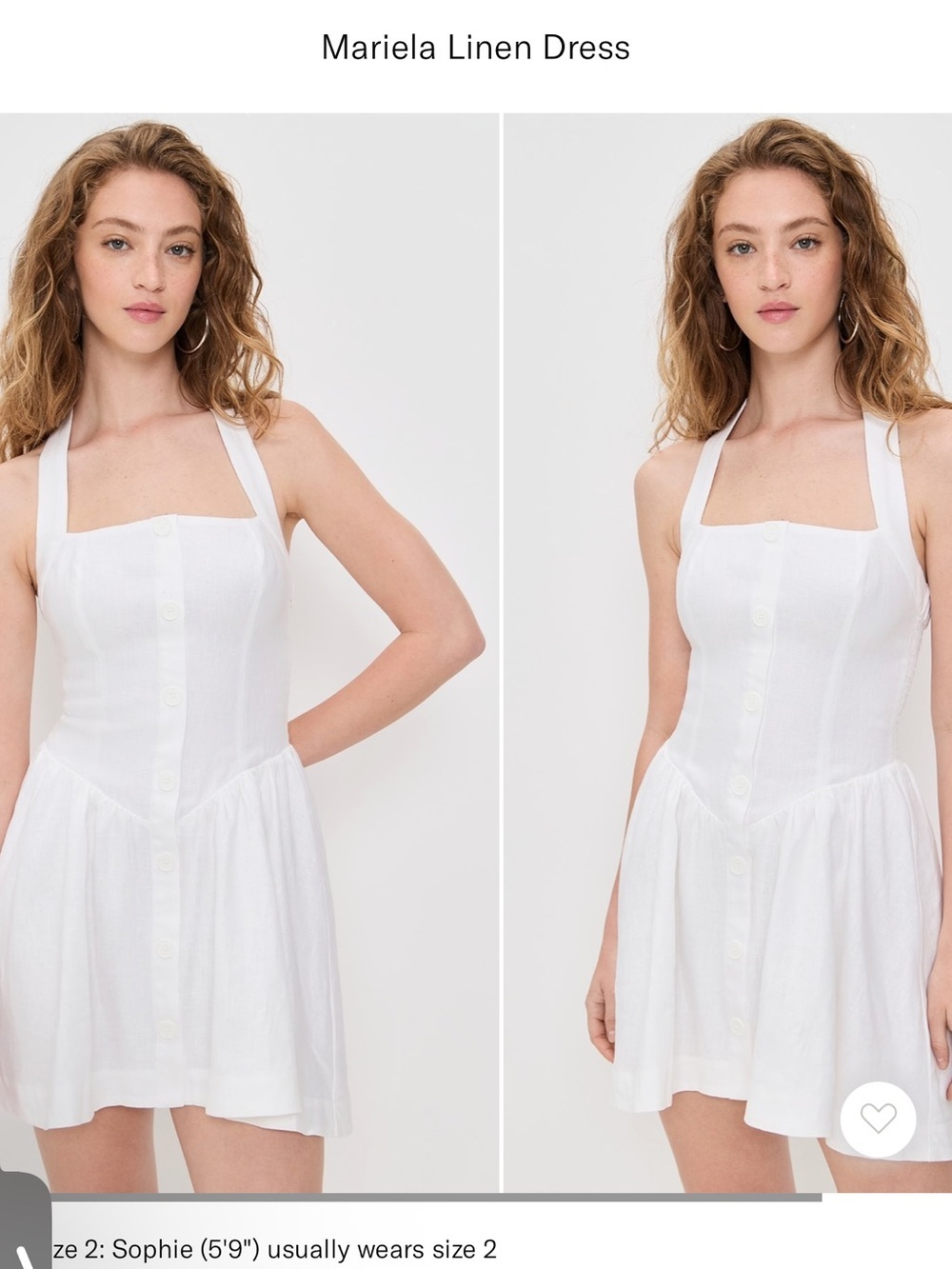 Reformation Mariela Linen White Halter Mini Dress - Picture 7 of 14